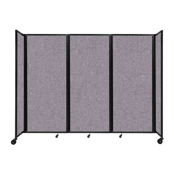 Room Divider 360 Folding Portable Partition 8'6" x 6'10" Cloud Gray Fabric